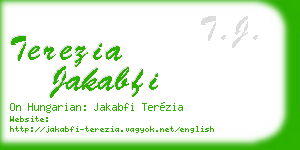 terezia jakabfi business card
